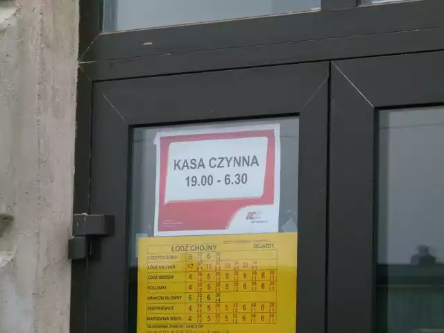 Na dworcu Łódź Chojny kasa czynna tylko w nocy