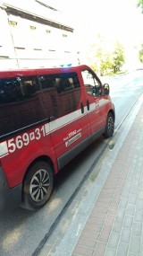 Strażacy z OSP Dobrzyca usuwali plamę oleju