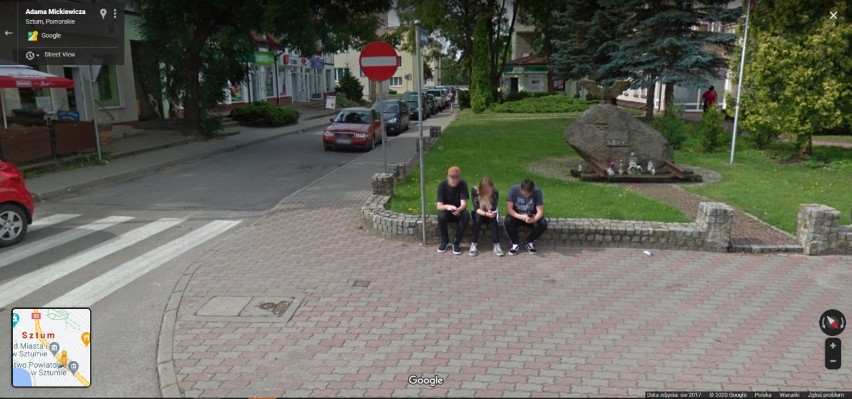 Przyłapani na ulicach Sztumu! Mieszkańcy uchwyceni przez Google Street View