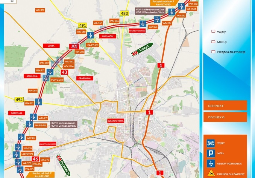 Autostrada A1 z lotu ptaka. Nowe ZDJĘCIA      