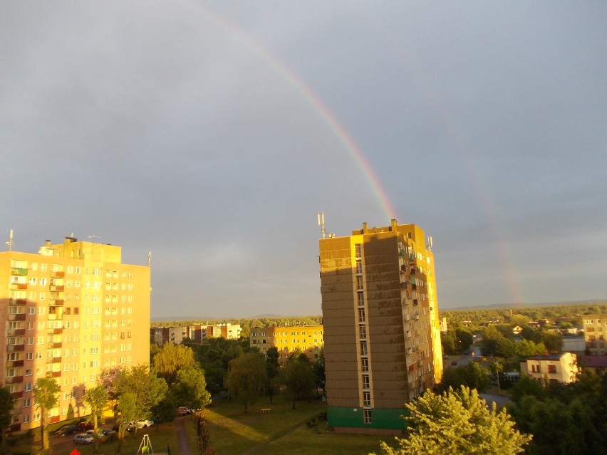 tęcza 13.6.2014 widziana z okna 6 piętra