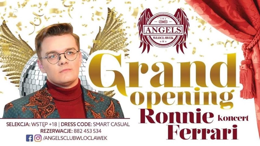 Ronnie Ferrari i Cleo wystąpią na otwarcie Angels Club we Włocławku 