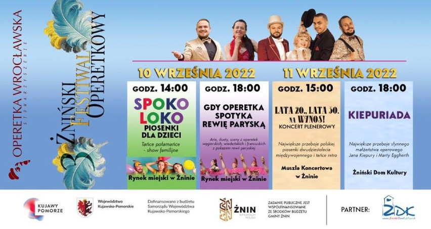 Festiwal operetkowy w Żninie. Cztery wydarzenia już 10-11.09.2022. Zobacz program! 