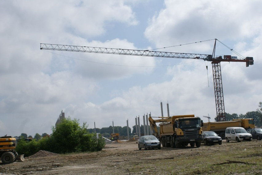 Teren budowy głównej hali w dniu 24.08.2013. Fot. Henryk...