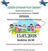 Szkoła Podstawowa nr 3 im. 2 Pułku Nocnych Bombowców "Kraków" w Malborku zaprasza na "Dzień Otwartych Drzwi"