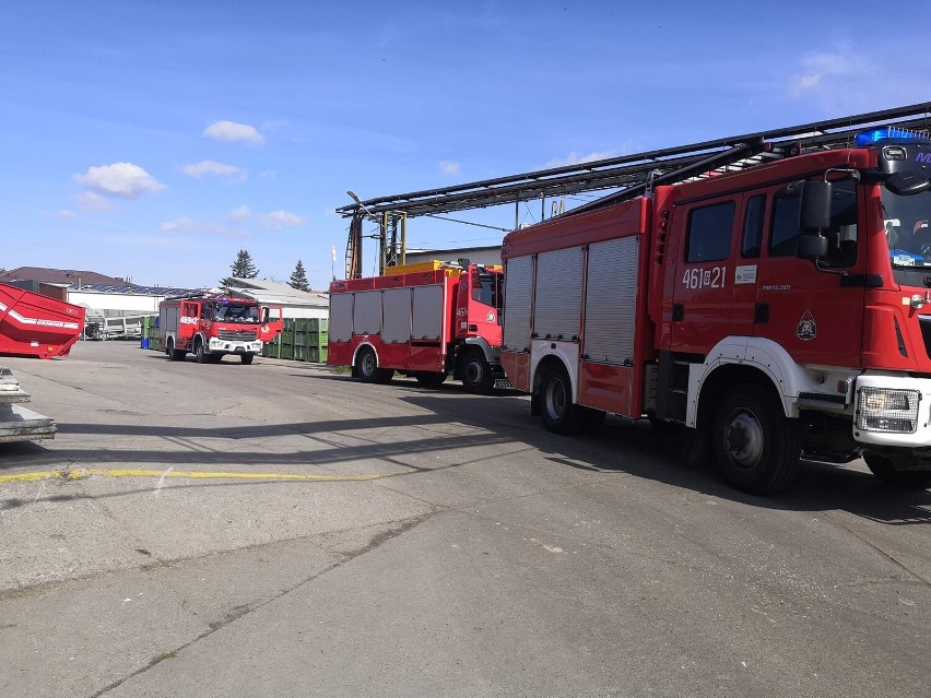 Na teren "Warmińskich" skierowano strażaków z Kwidzyna oraz...