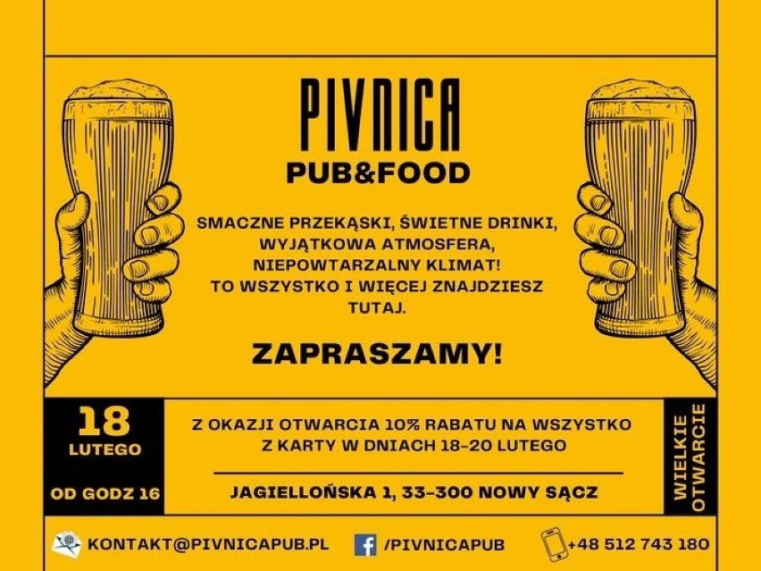 NOWY SĄCZ

Piątek - 18 lutego

Pivnica zaprasza