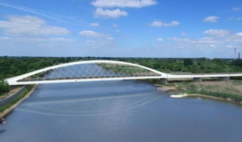 Tak ma wyglądać nowy most kolejowy nad Odrą w Kostrzynie.