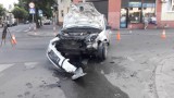 Wypadek na skrzyżowaniu ulic Stodólna - Związków Zawodowych we Włocławku [zdjęcia]