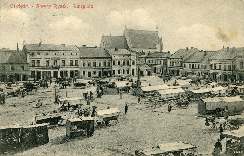 Rynek w Oświęcimiu (zdjęcie z 1914 roku) był przez kilka...