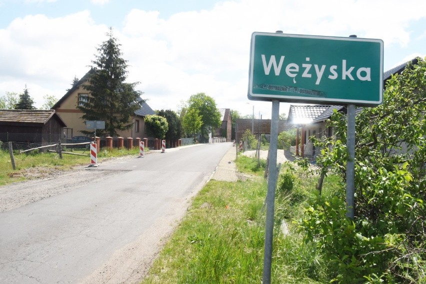 Remont drogi w Wężyskach (gmina Krosno Odrzańskie).