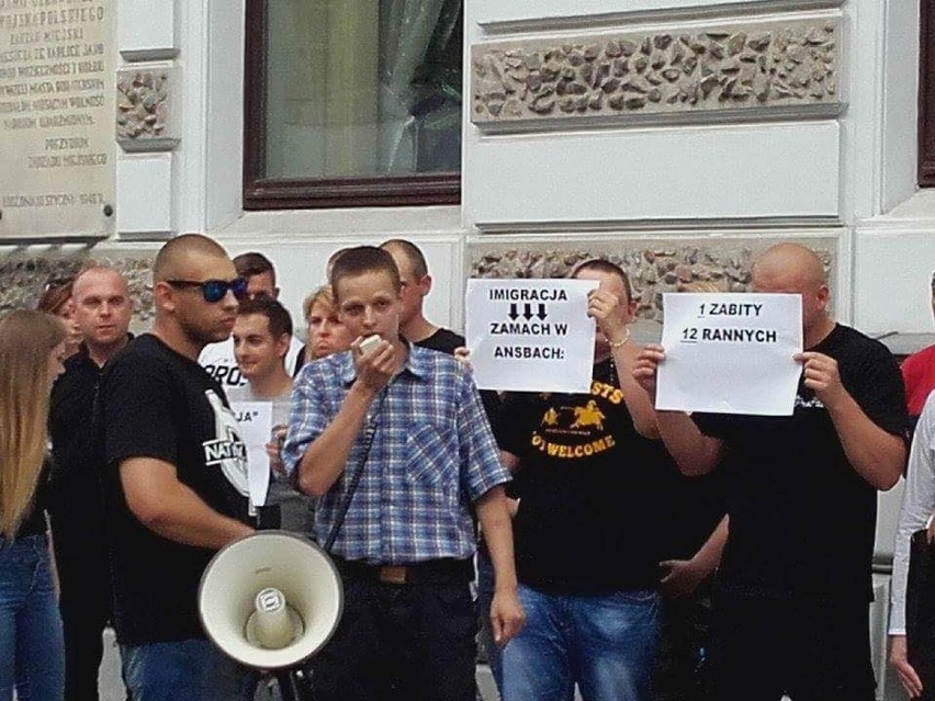 Manifestacja ONR pod Urzędem Miasta Łodzi, 4 sierpnia 2016
