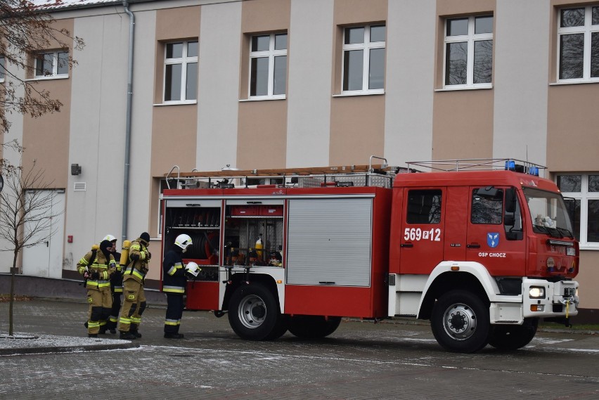 Pożar poddasza w Zespole Szkół w Choczu