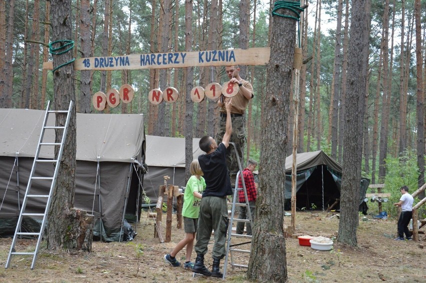 Obóz harcerski w miejscowości Kokotek.