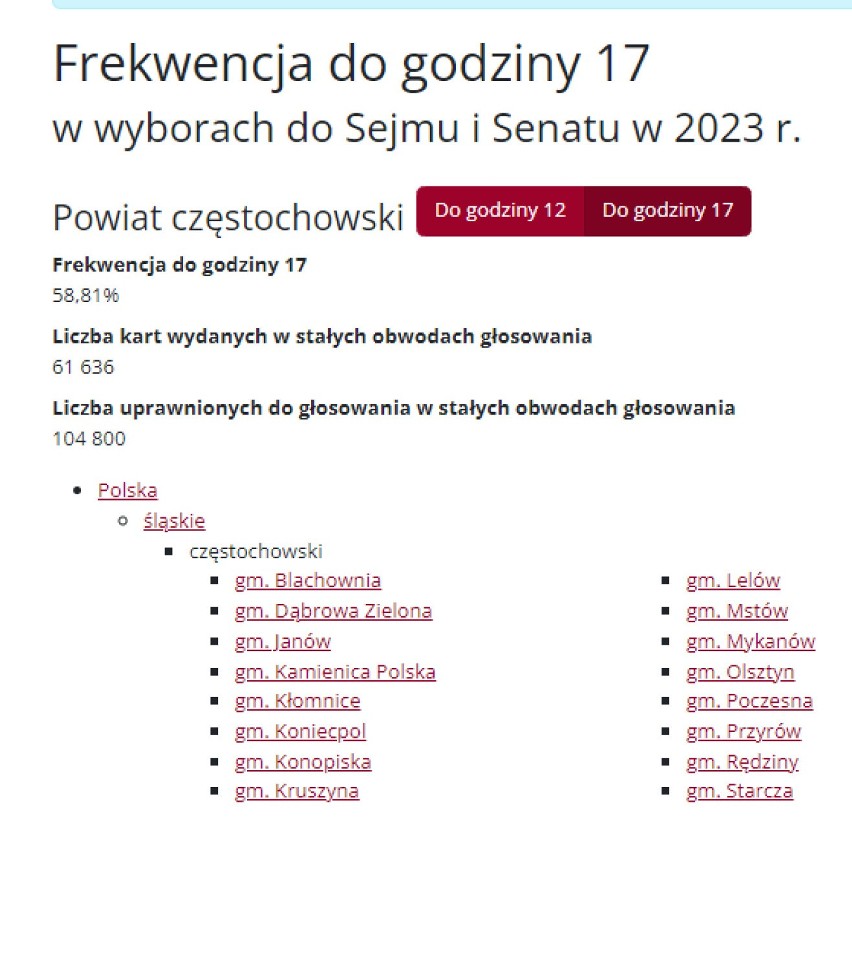 Wybory 2023: Frekwencja w Śląskiem o godz. 17. O wiele więcej głosujących niż w 2019! Ile osób zagłosowało w poszczególnych powiatach?