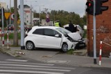 Wypadek na skrzyżowaniu ul. Poznańskiej i Kłeckoskiej 