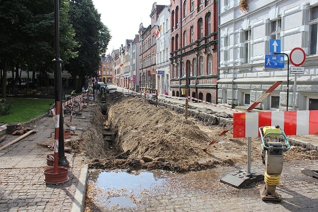 Centrum miasta jest rozkopane