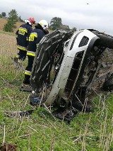 Lignowy Szlacheckie: Jedna osoba poszkodowana w wyniku wypadku! [ZDJĘCIA]