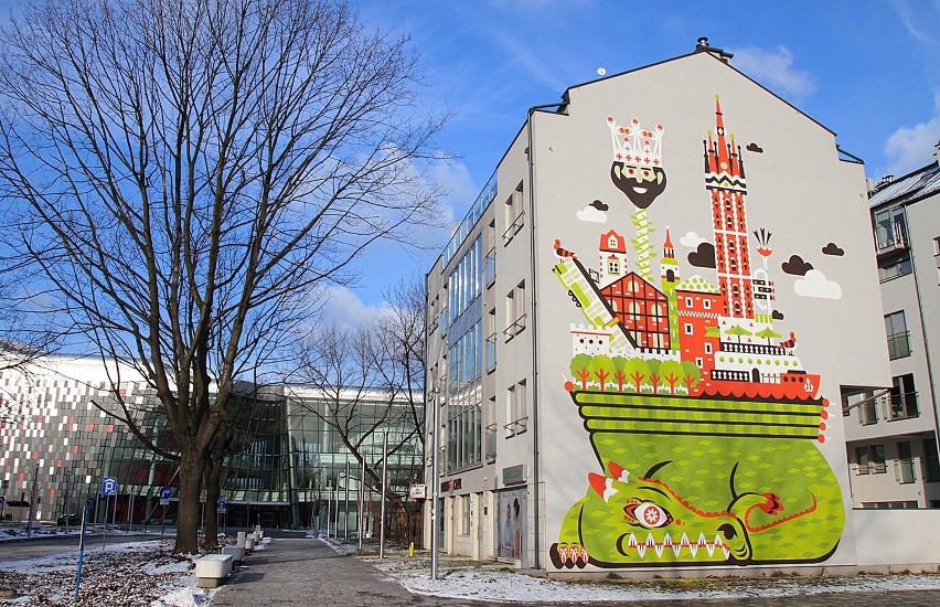 Szlakiem krakowskich murali. Nowy mural przy ICE Kraków [ZDJĘCIA]