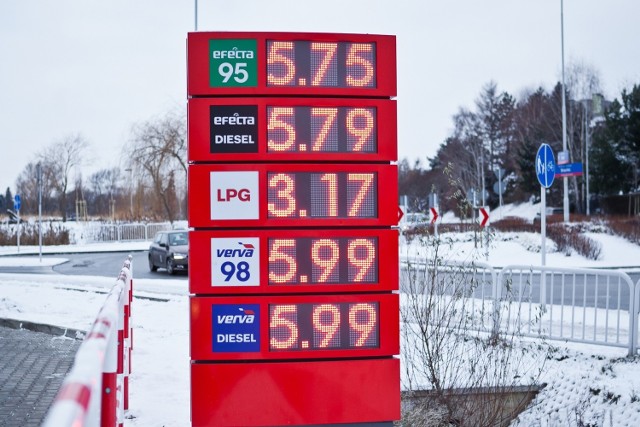 Tak wyglądały ceny paliw w Rzeszowie w środę 22 grudnia br.
