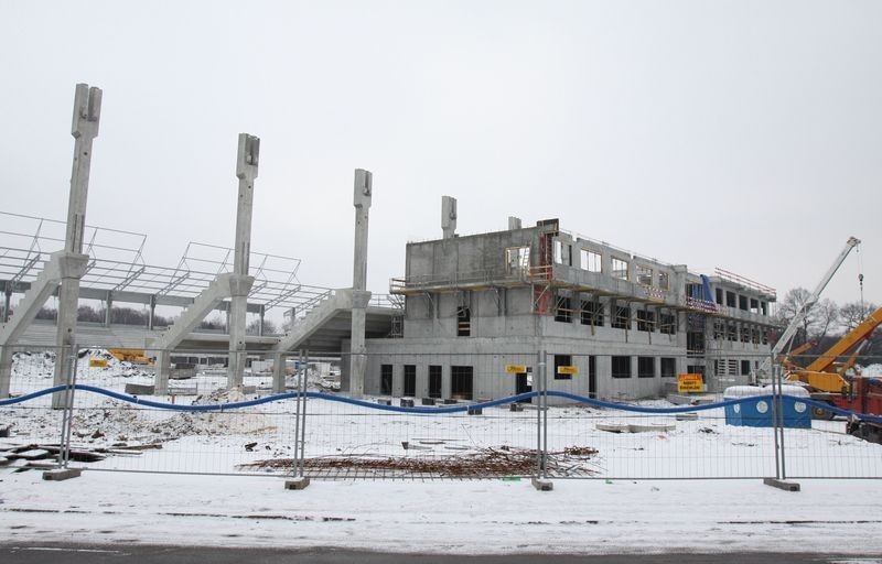 Stadion Piasta pod koniec lutego. Zobacz [ZDJĘCIA] z budowy