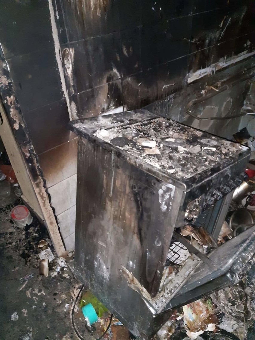 Pożar zniszczył całe mieszkanie