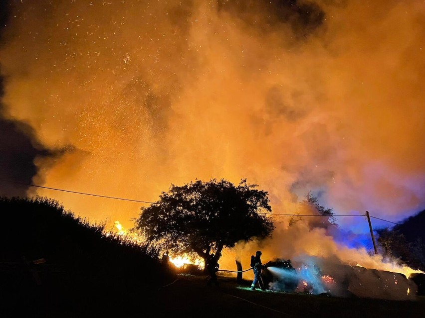 Potężny pożar tuż przy polsko-czeskiej granicy. Spłonął tartak i pobliskie budynki. Straty oszacowano na blisko 15 milionów koron 