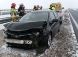 Zdarzenia drogowe na autostradzie A1 w powiecie włocławskim. Zdjęcia