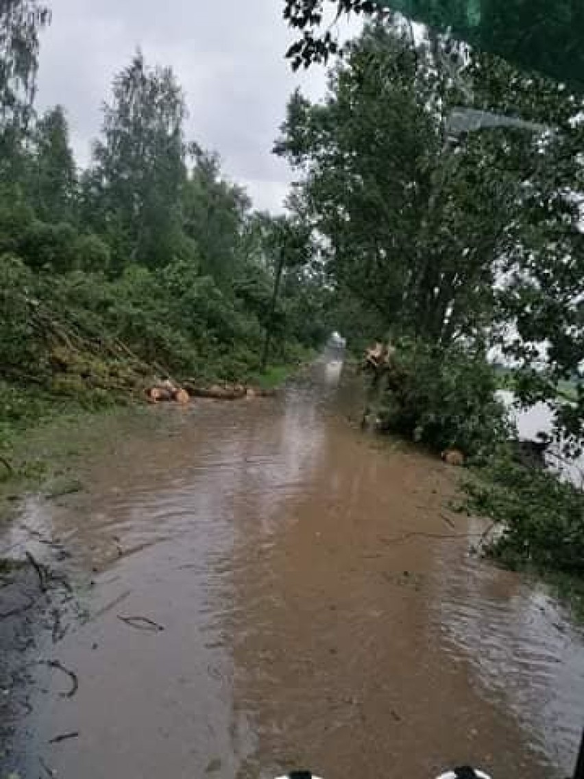 Strażacy z OPS w Krężnej interweniują po niedzielnej burzy i...