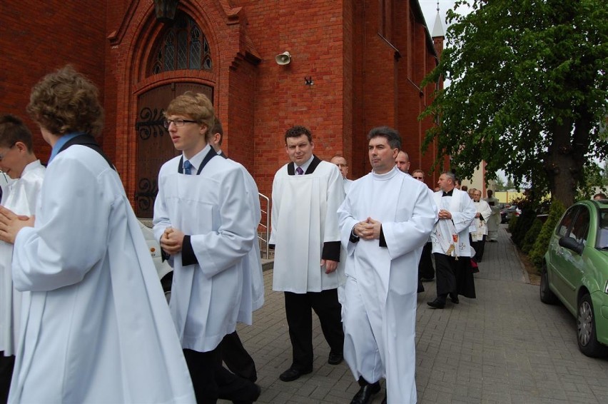 Relikwie Jana Pawła II w parafii św. Kazimierza w Kartuzach 13-05-2014