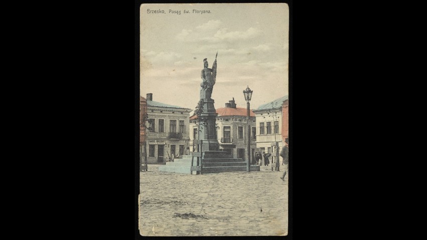 Brzesko, posąg św. Floriana na Rynku, 1911