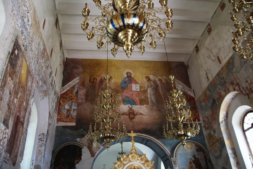 Apokalipsa wymalowana na ścianie szczebrzeszyńskiej cerkwi
