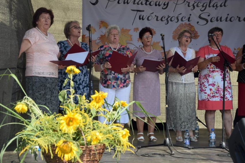 Powiatowy Przegląd Twórczości Seniorów w Szamocinie. Występy i wystawa rękodzieła [FOTO]