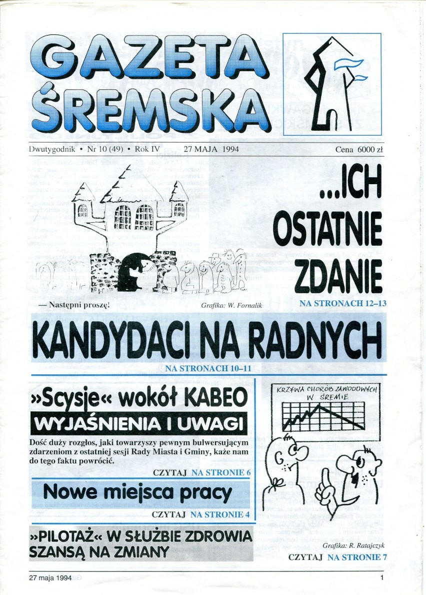 Gazeta Śremska skończyła w tym roku trzydzieści lat