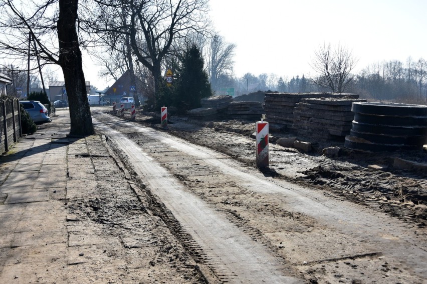 Postępy prac na przebudowie ulicy Kosynierów i Ogrodowej w Sławnie