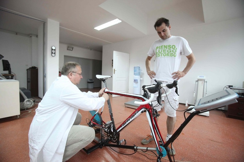 Nasz reporter Paweł Szałankiewicz spalał kalorie na rowerze