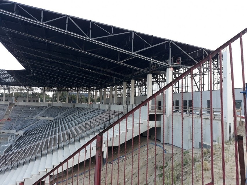 Stadion Pogoni Szczecin - stan prac na 29 lipca.