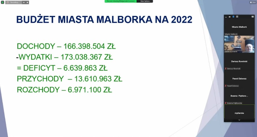 Malbork. Budżet miasta na 2022 r. przyjęty. Najwięcej pieniędzy pójdzie na oświatę. A ile na inwestycje? Sami zobaczcie, co uchwalili radni