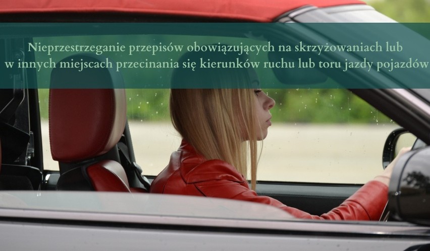 Nieprzestrzeganie przepisów obowiązujących na skrzyżowaniach...