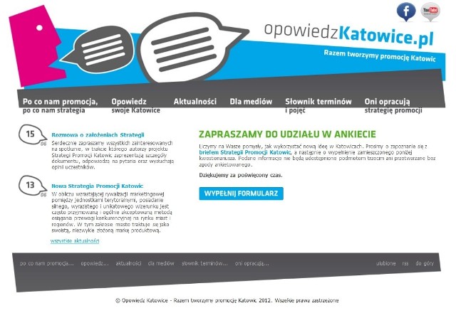 Strona www.opowiedzKatowice.pl