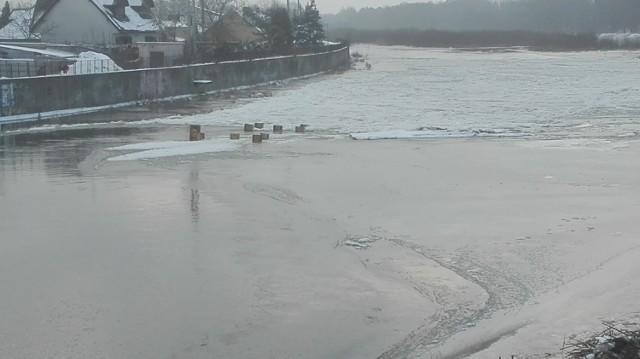 Groźba zatoru śryżowego na rzece Pilicy w Sulejowie w dniach od 2 do 3 lutego 2021