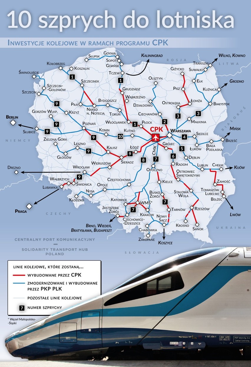 Linia kolejowa ma połączyć Dolny Śląsk z Centralnym Portem...
