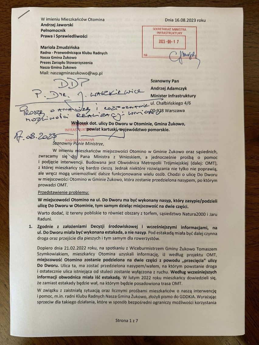 Minister Andrzej Adamczyk spotkał się z Andrzejem Jaworskim...