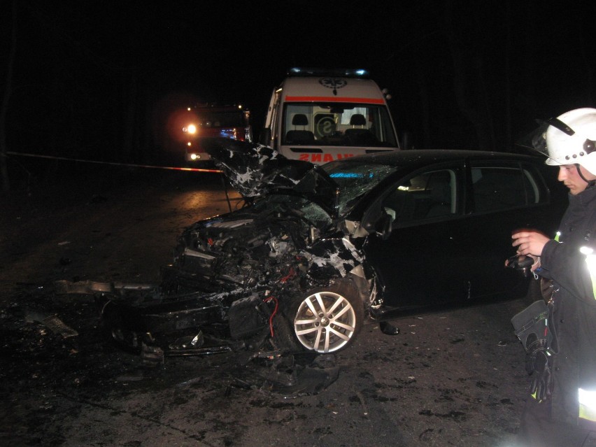 Tragiczny wypadek na drodze Gniezno - Września. Pieszy nie żyje