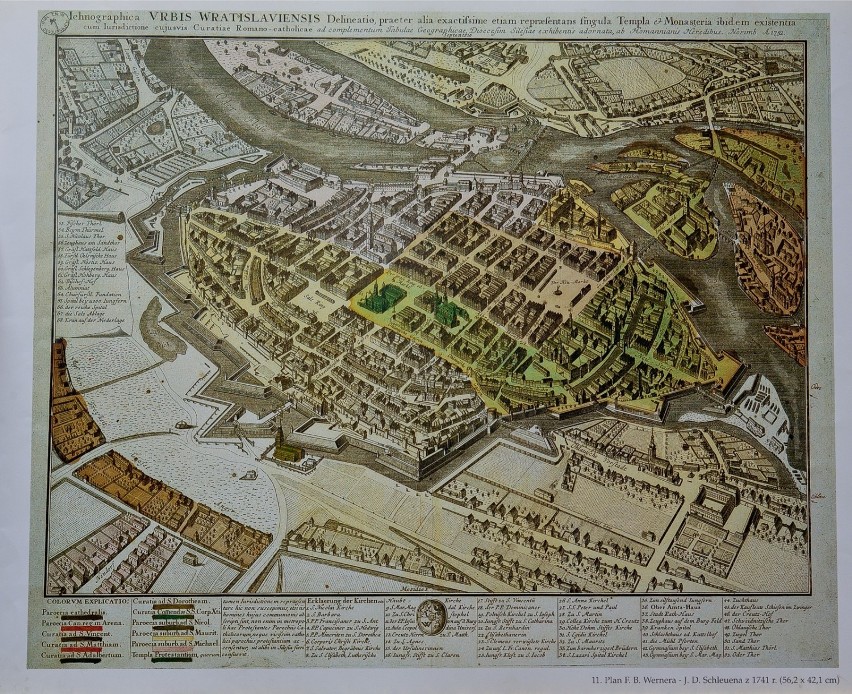Mapa Wernera z 1741 roku
Pierwszą mapę Wrocławia namalowano...