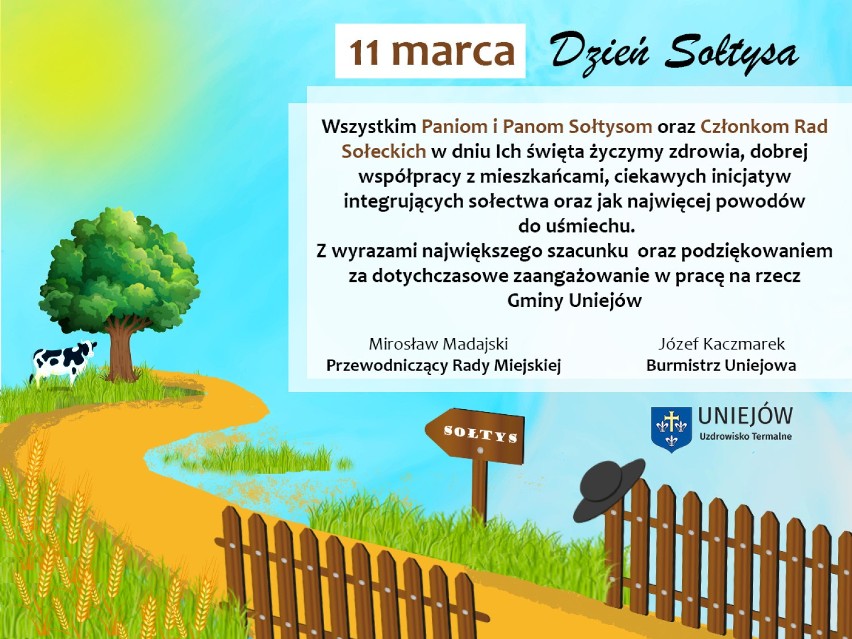 Dzień Sołtysa w gminie Uniejów: podziękowania i życzenia