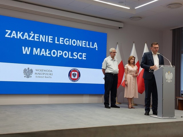 Konferencja prasowa 28.08.2023 w związku z zakażeniami Legionellą w Małopolsce