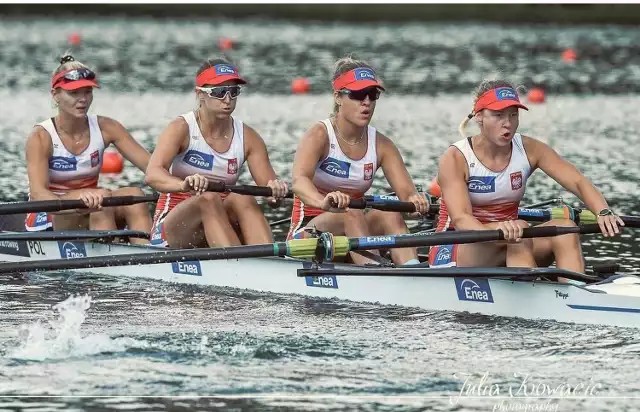 Czwórka bez sterniczki: Weronika Kaźmierczak, Olga Michałkiewicz, Zuzanna Lesner i Barbara Jęchorek (od lewej)