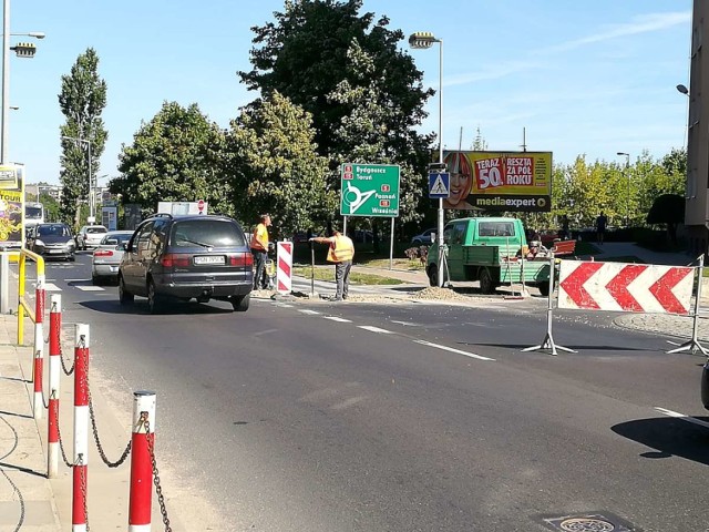 Gniezno: utrudnienia na Żwirki i Wigury wciąż trwają