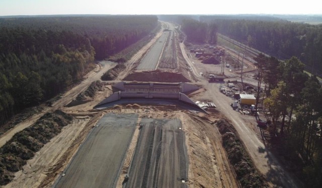 Postęp prac przy obwodnicy Olesna czyli drodze ekspresowej S11.